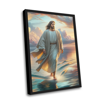 Quadro Decorativo  - Jesus sob o mar