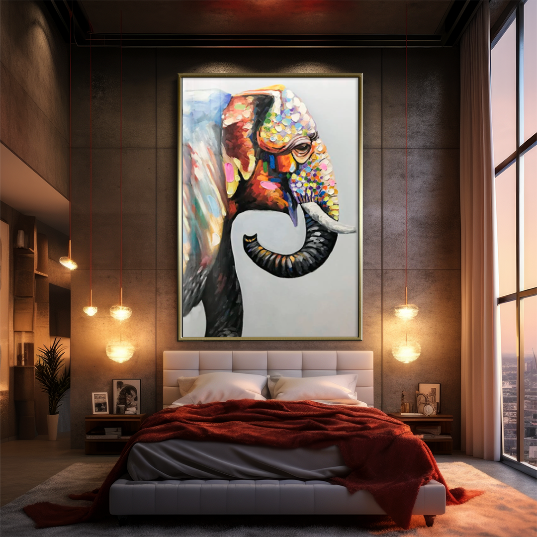 Quadro Decorativo  - Elefante Abstrato 3