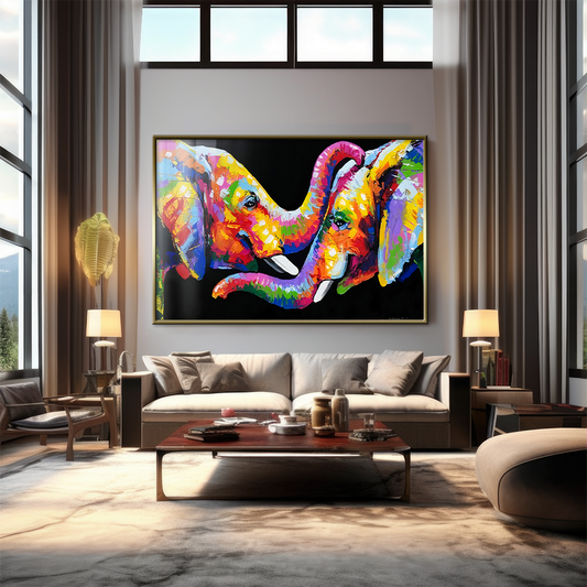 Quadro Decorativo  - Elefante Abstrato 2
