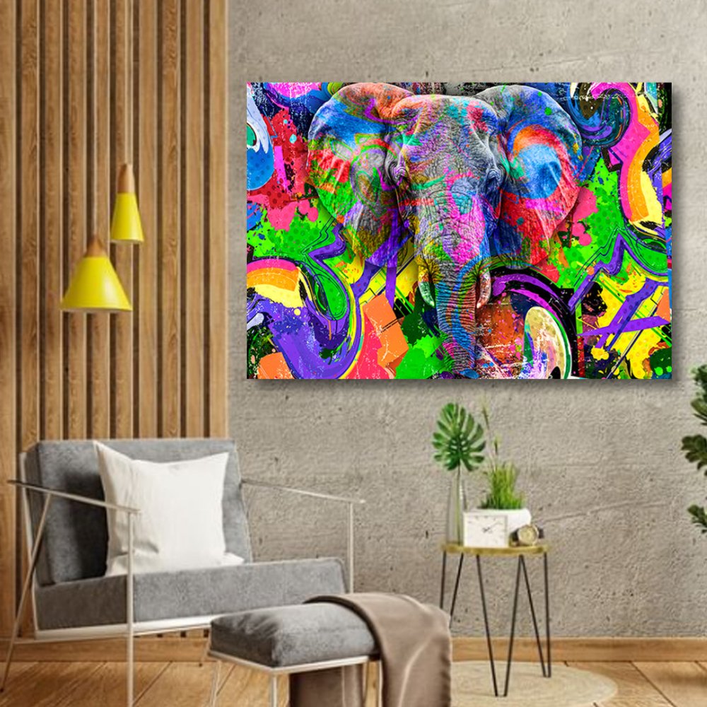 Quadro Decorativo - Elefante Abstrato 2