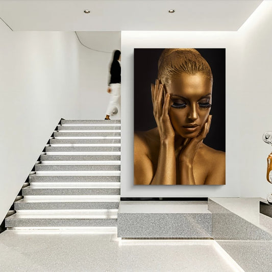 Quadro Decorativo - Mulher Dourada