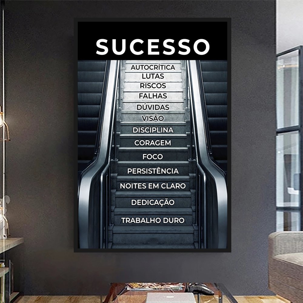 Quadro Decorativo - Escada para o Sucesso