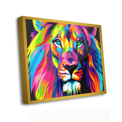 Quadro Decorativo - Leão Colorido