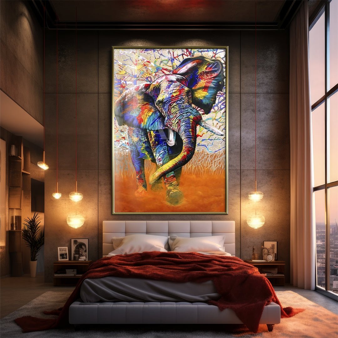 Quadro Decorativo - Elefante Abstrato