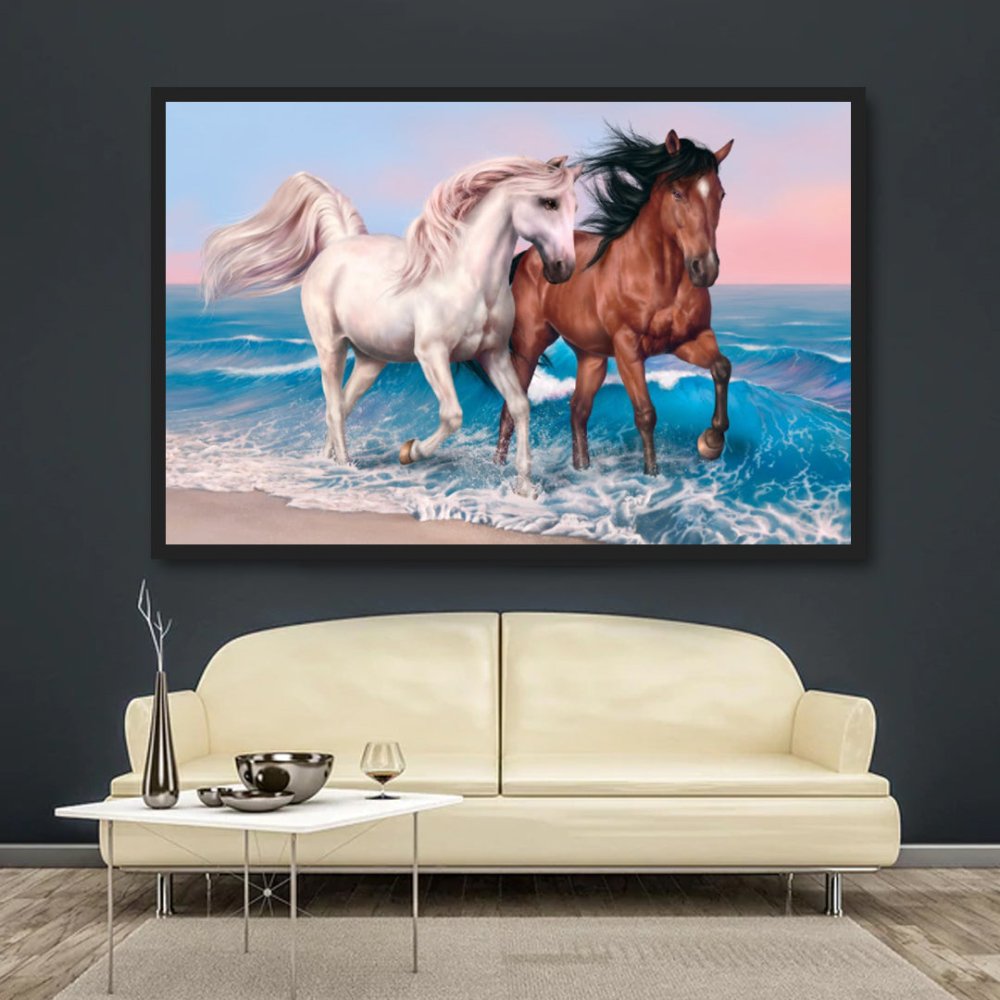 Quadro Decorativo - Cavalos Na Praia