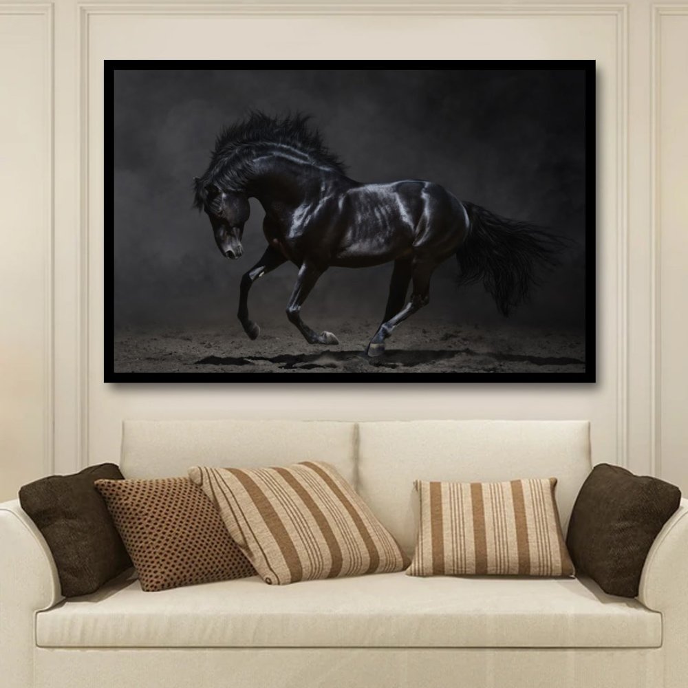 Quadro Decorativo - Cavalo Preto
