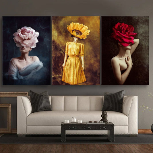 Quadro Decorativo - Trio Flower Woman